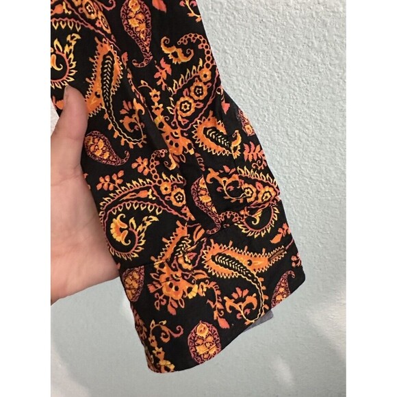 Cremieux Classics Orange Paisley Long Sleeve Button Up Shirt Size Small - Picture 3 of 8